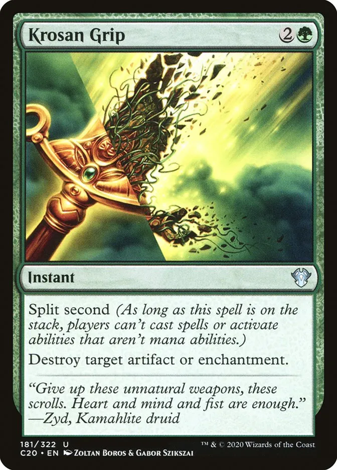 2020 Commander 2020 Krosan Grip uncommon #181 unlisted card image