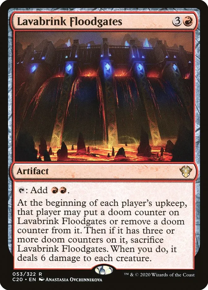 2020 Commander 2020 Lavabrink Floodgates rare #53 unlisted card image
