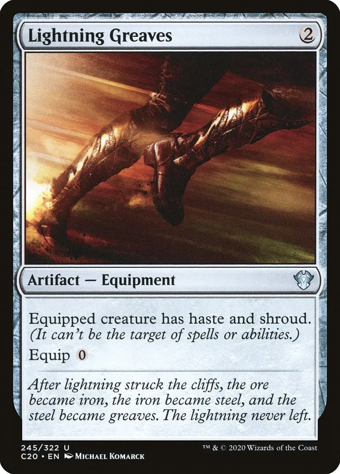 2020 Commander 2020 Lightning Greaves uncommon #245 unlisted card image