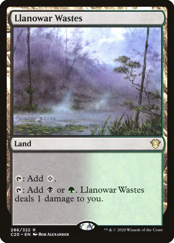 2020 Commander 2020 Llanowar Wastes rare #286 unlisted card image