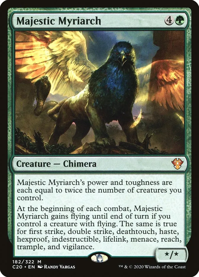 2020 Commander 2020 Majestic Myriarch mythic #182 unlisted card image