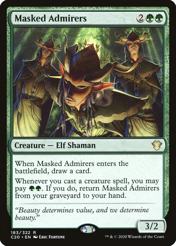 2020 Commander 2020 Masked Admirers rare #183 unlisted card image