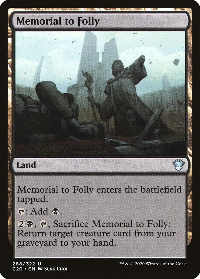 2020 Commander 2020 Memorial to Folly uncommon #288 unlisted card image