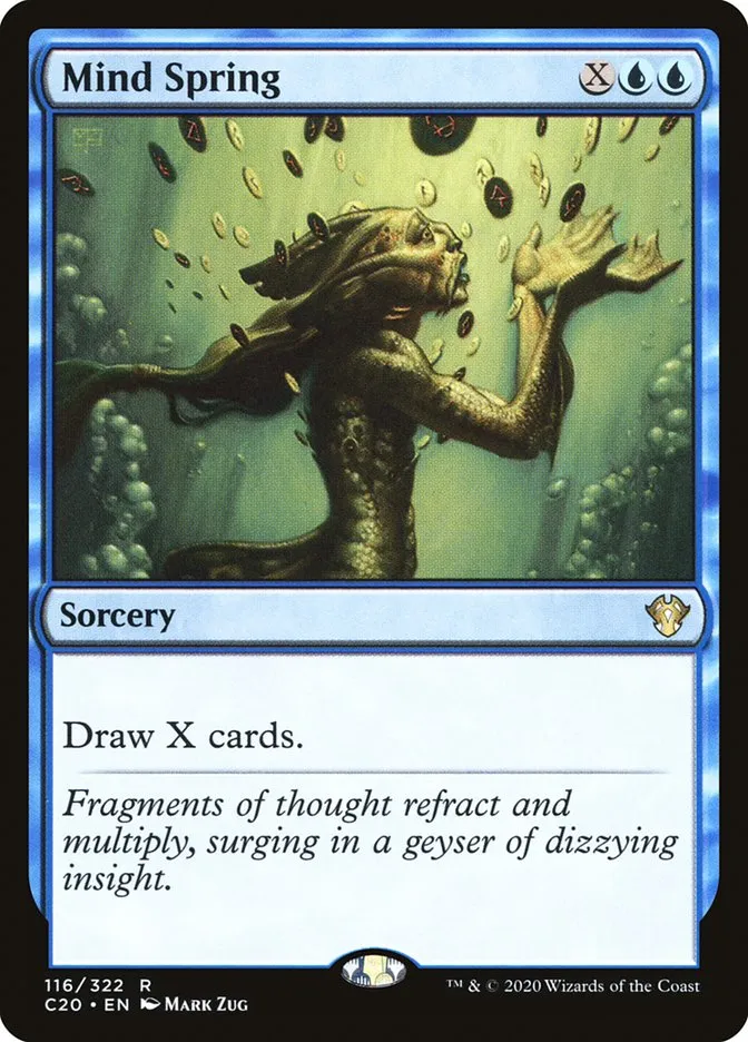 2020 Commander 2020 Mind Spring rare #116 unlisted card image