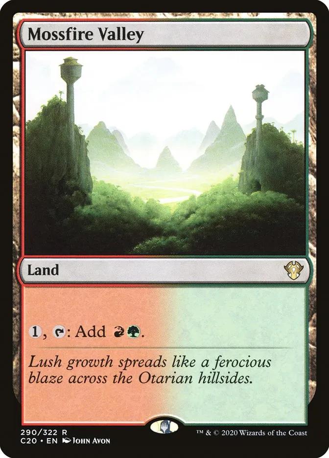 2020 Commander 2020 Mossfire Valley rare #290 unlisted card image