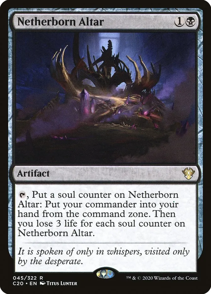 2020 Commander 2020 Netherborn Altar rare #45 unlisted card image