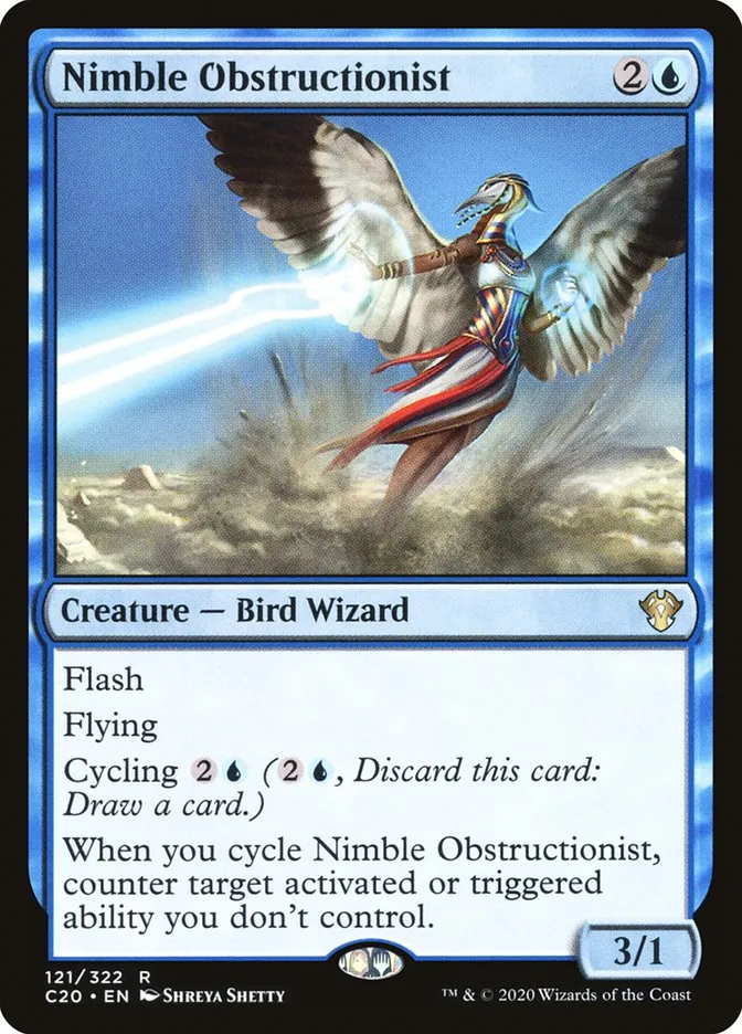 2020 Commander 2020 Nimble Obstructionist rare #121 unlisted card image