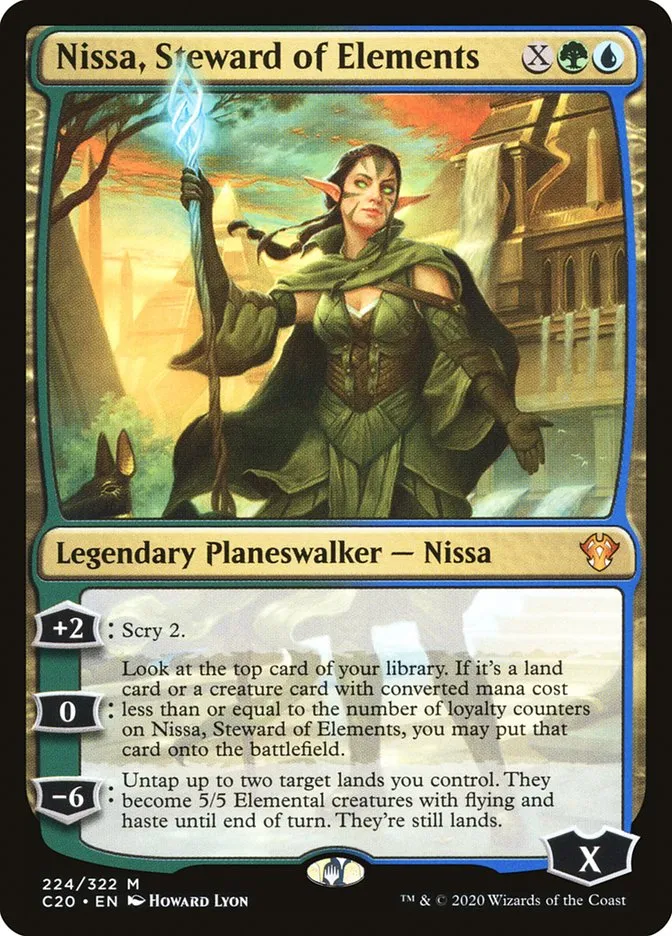 2020 Commander 2020 Nissa, Steward of Elements mythic #224 unlisted card image
