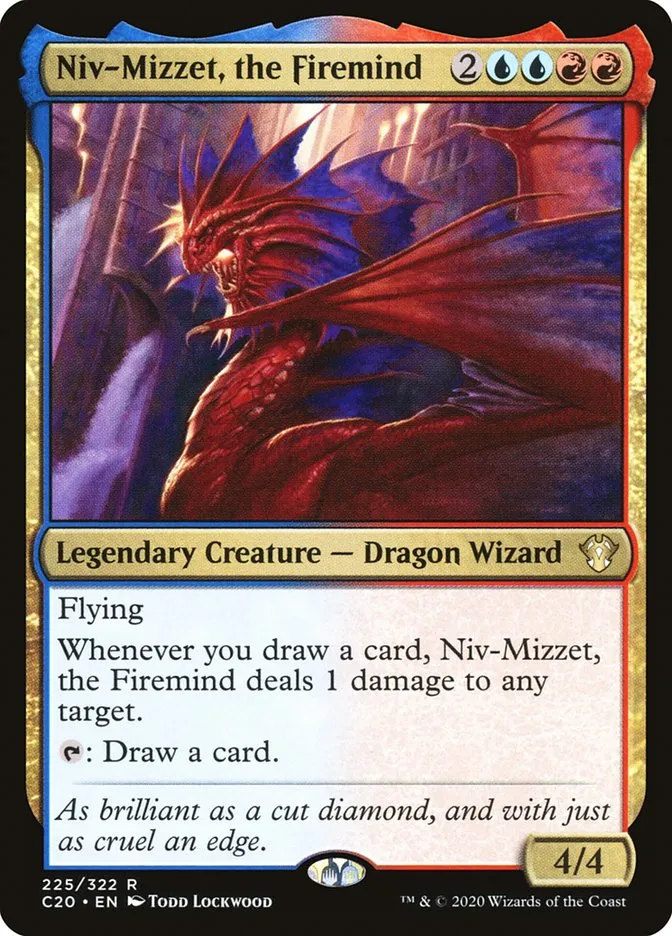 2020 Commander 2020 Niv-Mizzet, the Firemind rare #225 unlisted card image