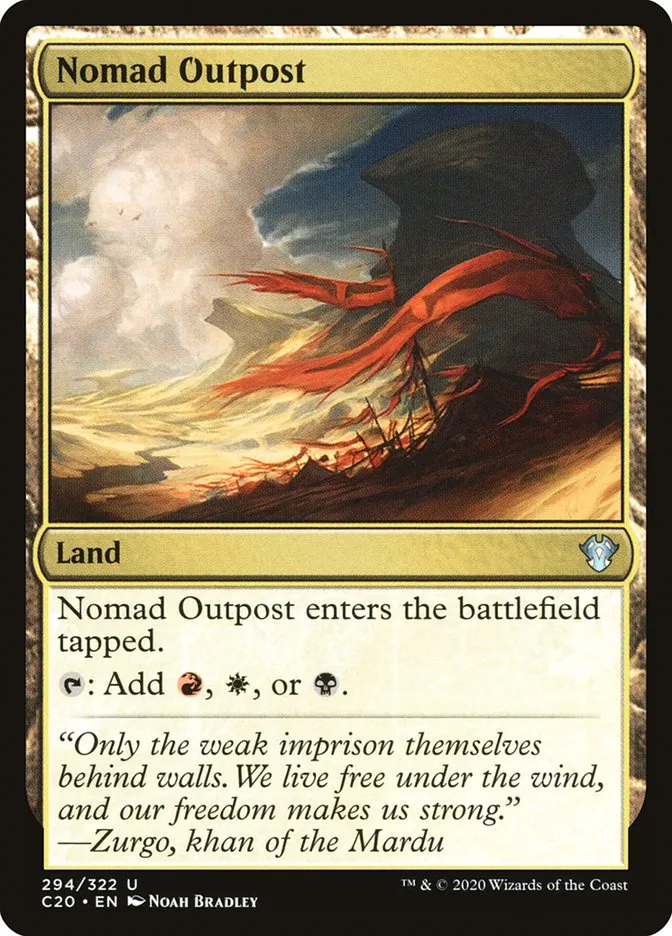 2020 Commander 2020 Nomad Outpost uncommon #294 unlisted card image
