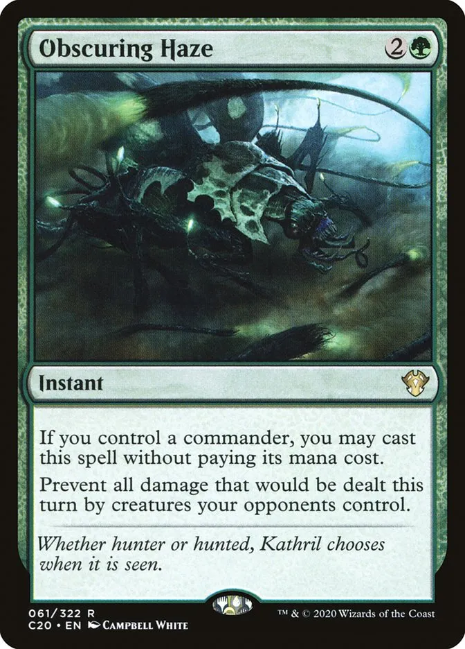 2020 Commander 2020 Obscuring Haze rare #61 unlisted card image