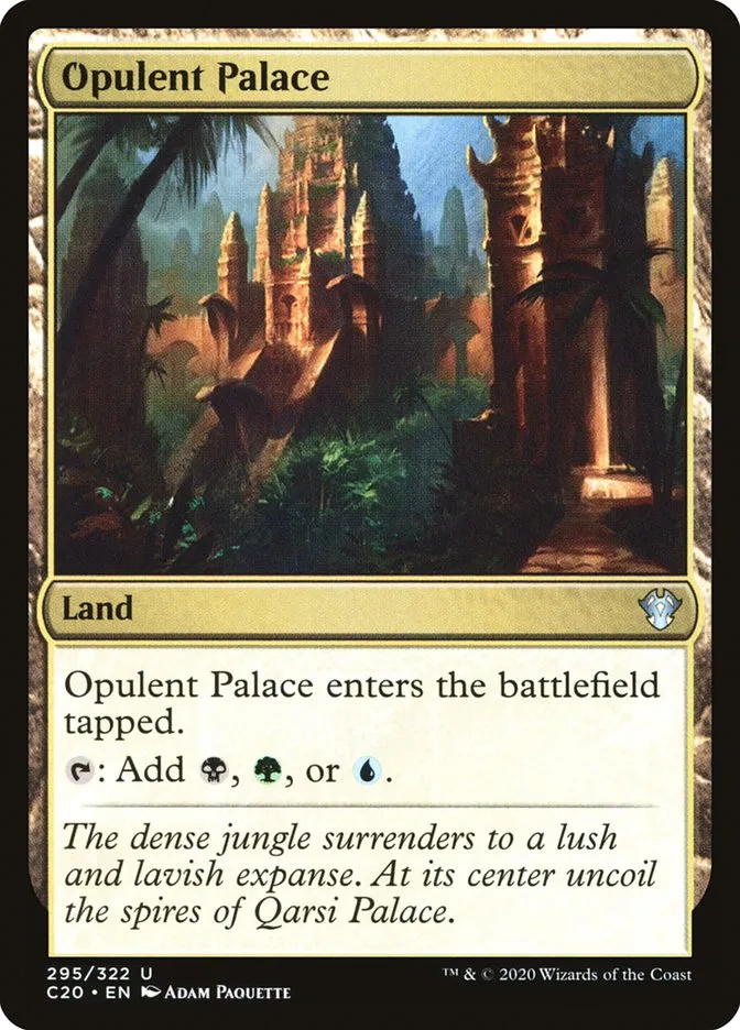 2020 Commander 2020 Opulent Palace uncommon #295 unlisted card image