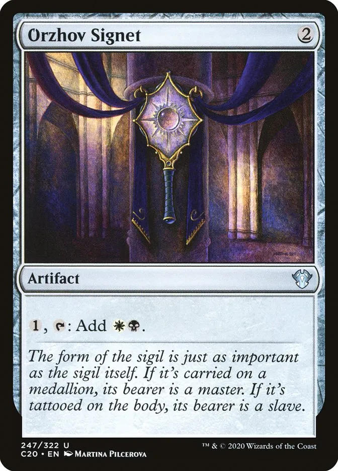 2020 Commander 2020 Orzhov Signet uncommon #247 unlisted card image
