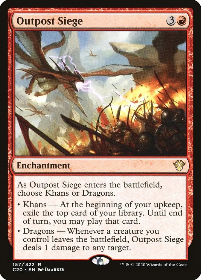 2020 Commander 2020 Outpost Siege rare #157 unlisted card image