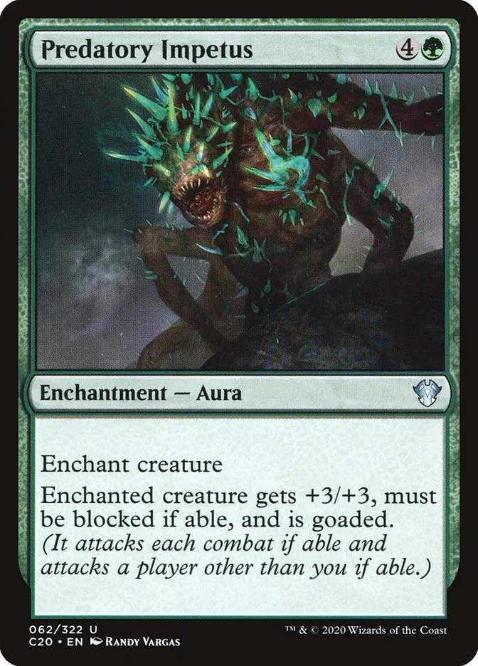 2020 Commander 2020 Predatory Impetus uncommon #62 unlisted card image