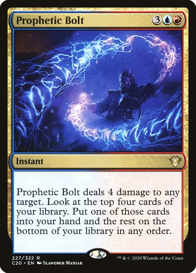 2020 Commander 2020 Prophetic Bolt rare #227 unlisted card image