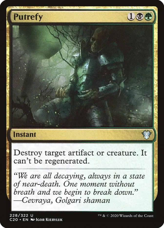 2020 Commander 2020 Putrefy uncommon #228 unlisted card image