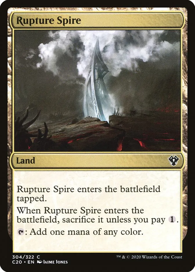 2020 Commander 2020 Rupture Spire common #304 unlisted card image