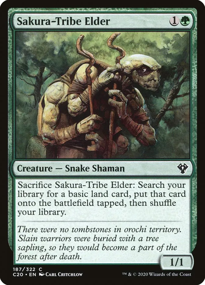 2020 Commander 2020 Sakura-Tribe Elder common #187 unlisted card image