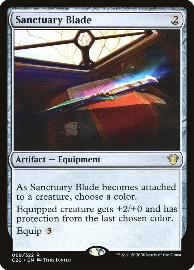 2020 Commander 2020 Sanctuary Blade rare #69 unlisted card image