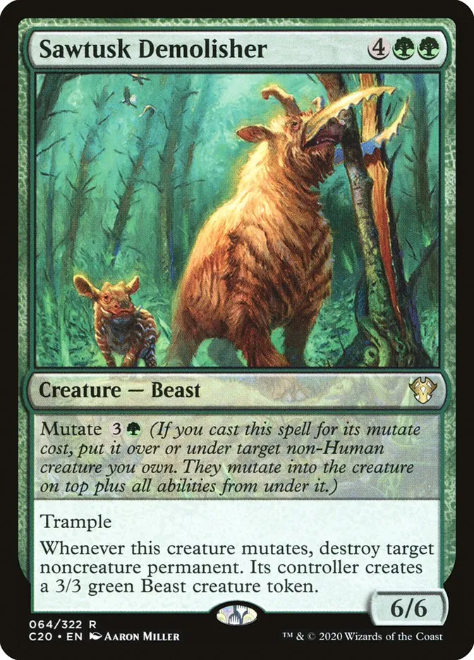 2020 Commander 2020 Sawtusk Demolisher rare #64 unlisted card image