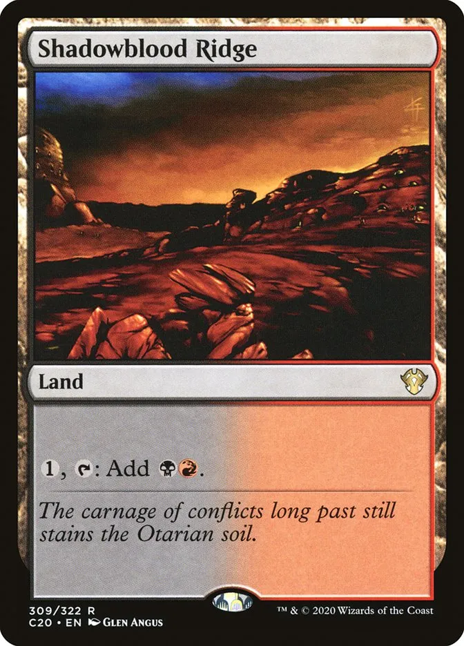 2020 Commander 2020 Shadowblood Ridge rare #309 unlisted card image