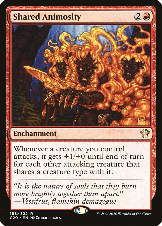 2020 Commander 2020 Shared Animosity rare #158 unlisted card image