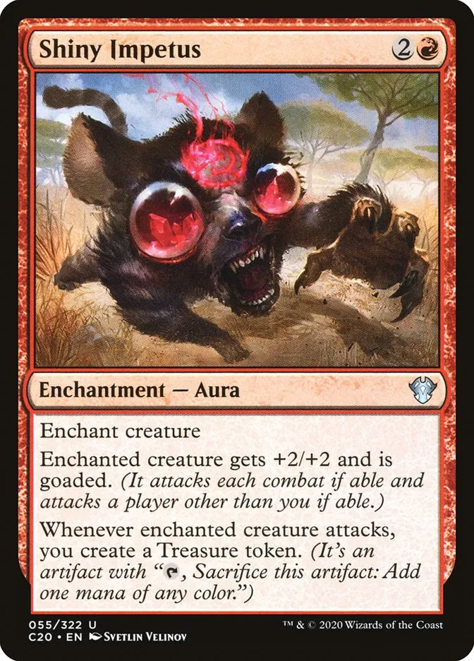 2020 Commander 2020 Shiny Impetus uncommon #55 unlisted card image