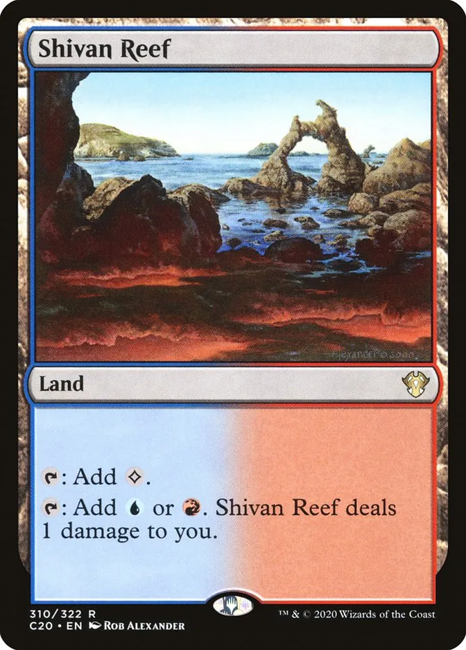 2020 Commander 2020 Shivan Reef rare #310 unlisted card image