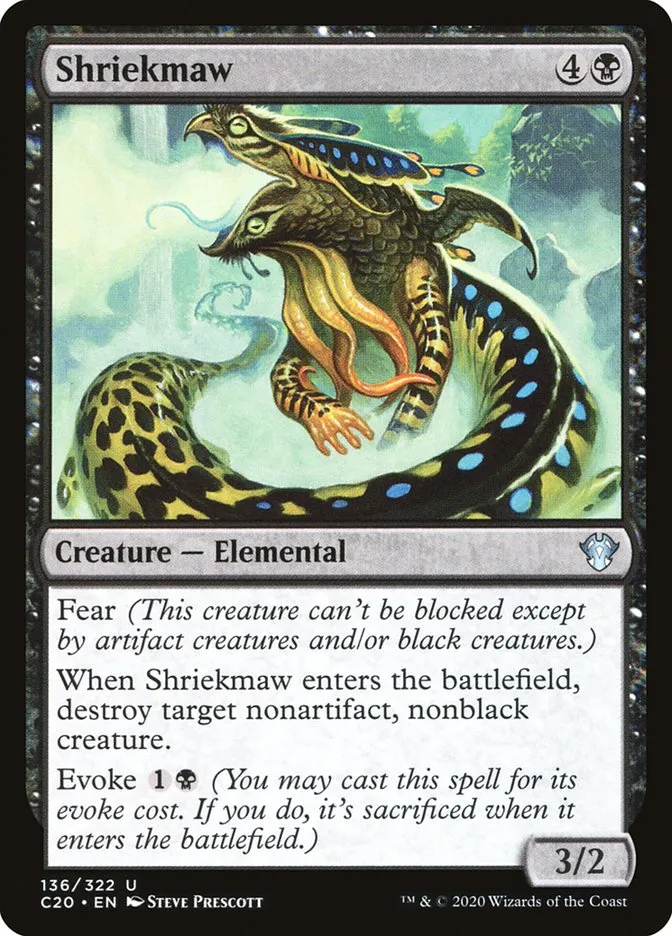 2020 Commander 2020 Shriekmaw uncommon #136 unlisted card image
