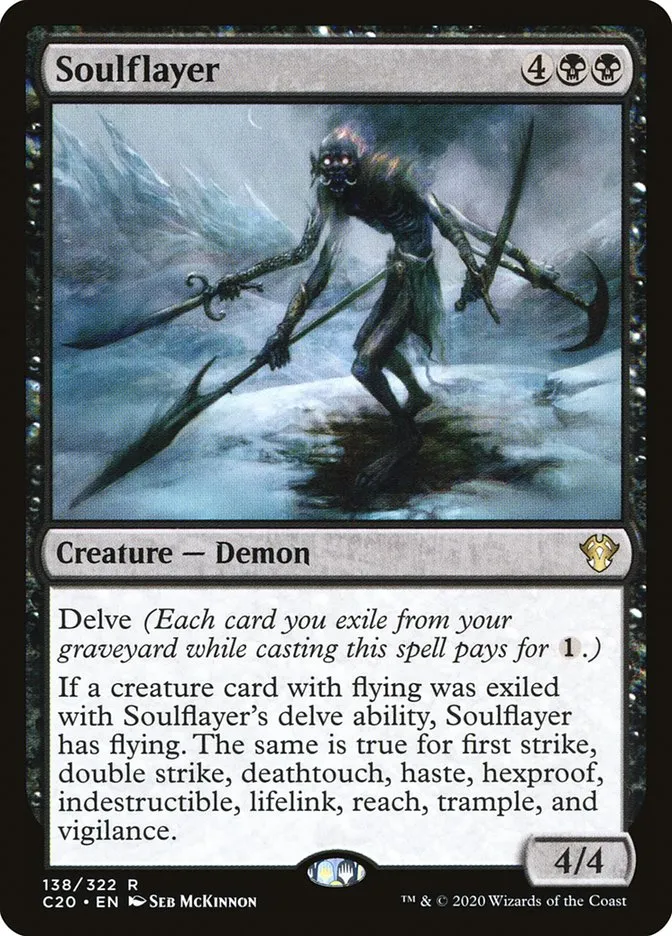 2020 Commander 2020 Soulflayer rare #138 unlisted card image