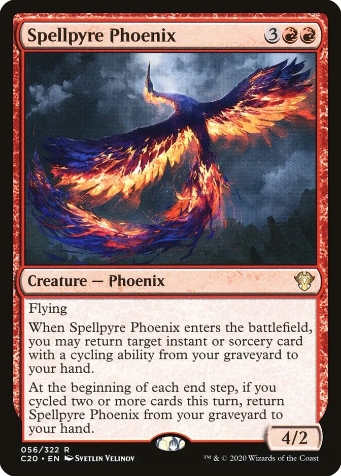 2020 Commander 2020 Spellpyre Phoenix rare #56 unlisted card image