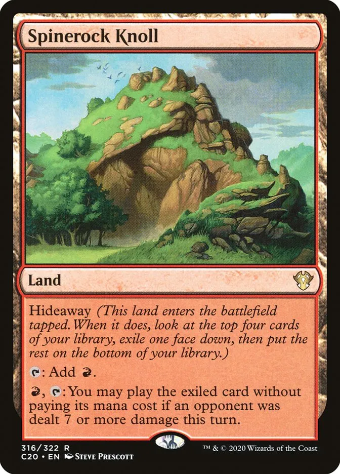 2020 Commander 2020 Spinerock Knoll rare #316 unlisted card image