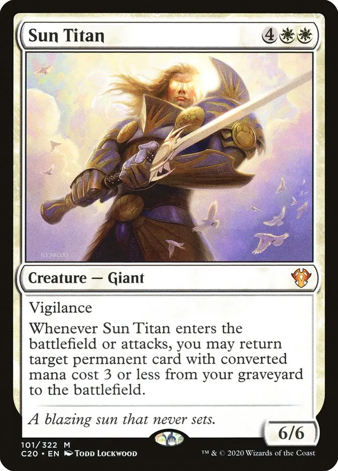 2020 Commander 2020 Sun Titan mythic #101 unlisted card image