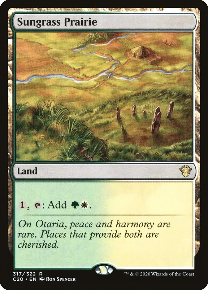 2020 Commander 2020 Sungrass Prairie rare #317 unlisted card image