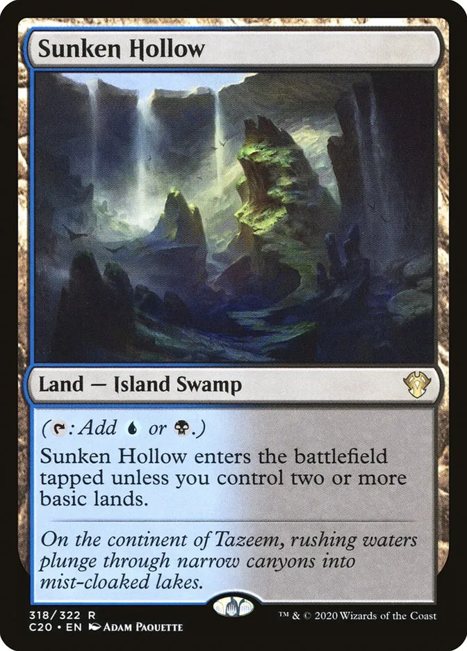 2020 Commander 2020 Sunken Hollow rare #318 unlisted card image