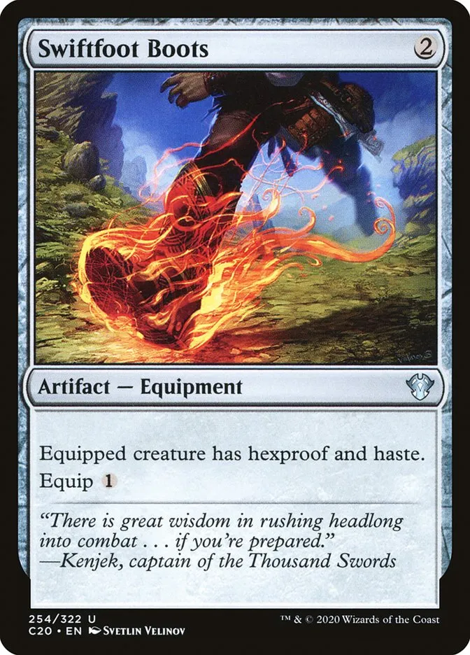 2020 Commander 2020 Swiftfoot Boots uncommon #254 unlisted card image