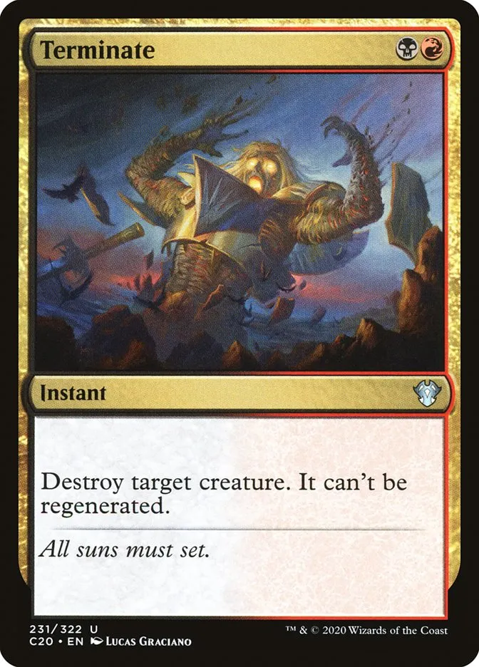 2020 Commander 2020 Terminate uncommon #231 unlisted card image