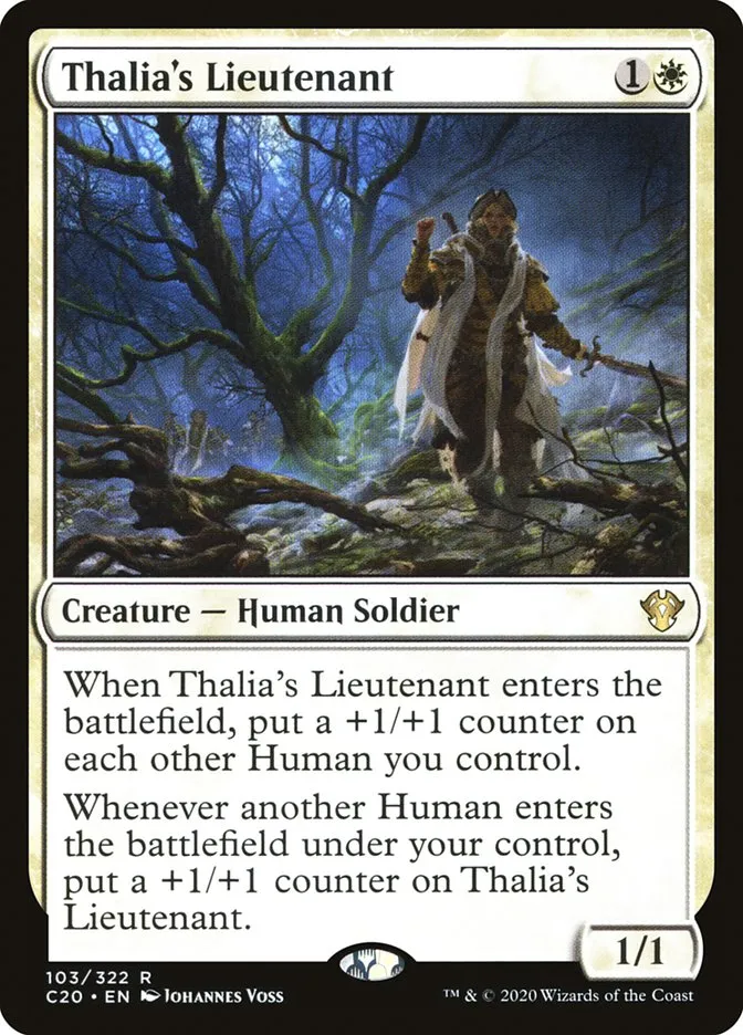 2020 Commander 2020 Thalia's Lieutenant rare #103 unlisted card image