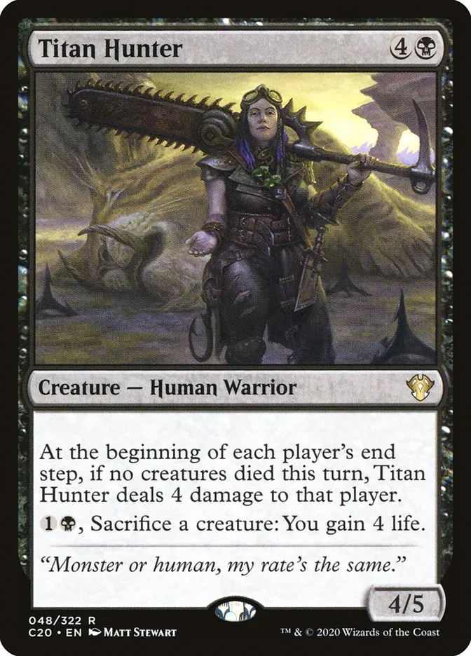 2020 Commander 2020 Titan Hunter rare #48 unlisted card image