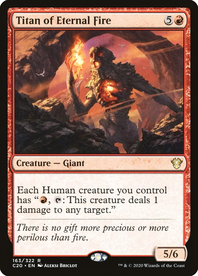 2020 Commander 2020 Titan of Eternal Fire rare #163 unlisted card image