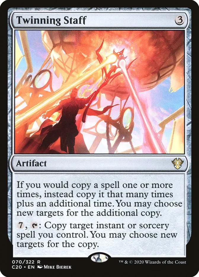2020 Commander 2020 Twinning Staff rare #70 unlisted card image