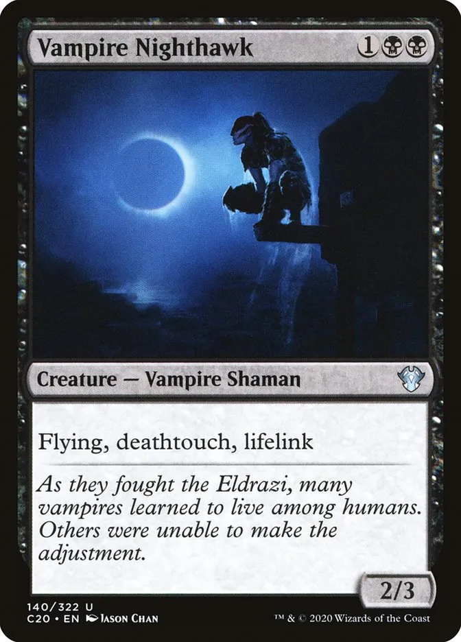 2020 Commander 2020 Vampire Nighthawk uncommon #140 unlisted card image