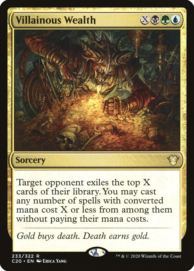 2020 Commander 2020 Villainous Wealth rare #233 unlisted card image