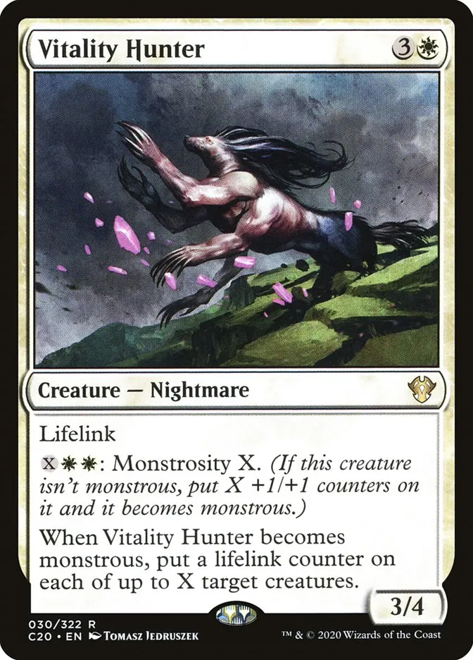 2020 Commander 2020 Vitality Hunter rare #30 unlisted card image