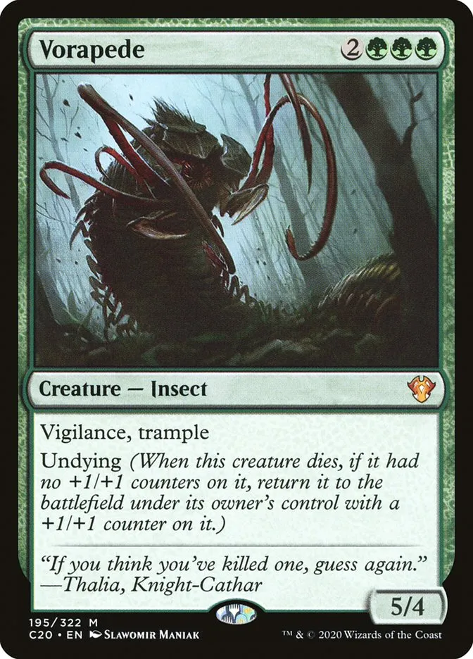 2020 Commander 2020 Vorapede mythic #195 unlisted card image