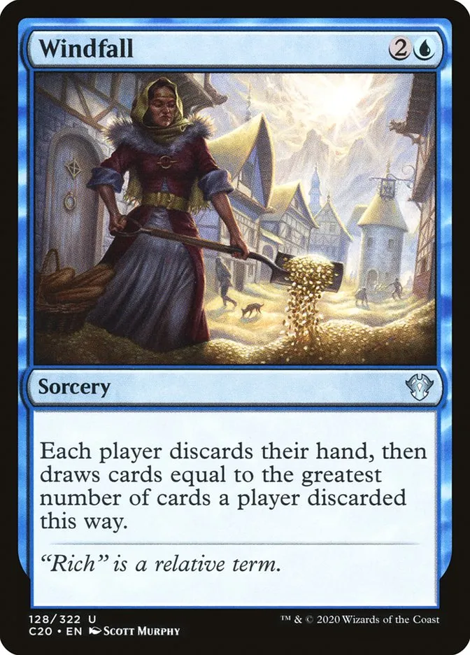 2020 Commander 2020 Windfall uncommon #128 unlisted card image