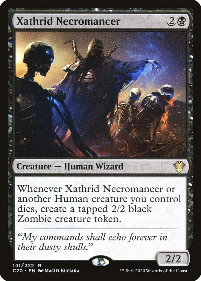 2020 Commander 2020 Xathrid Necromancer rare #141 unlisted card image