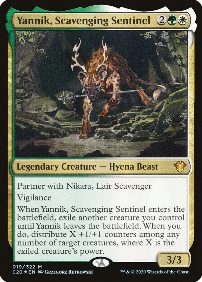 2020 Commander 2020 Yannik, Scavenging Sentinel mythic #19 unlisted card image