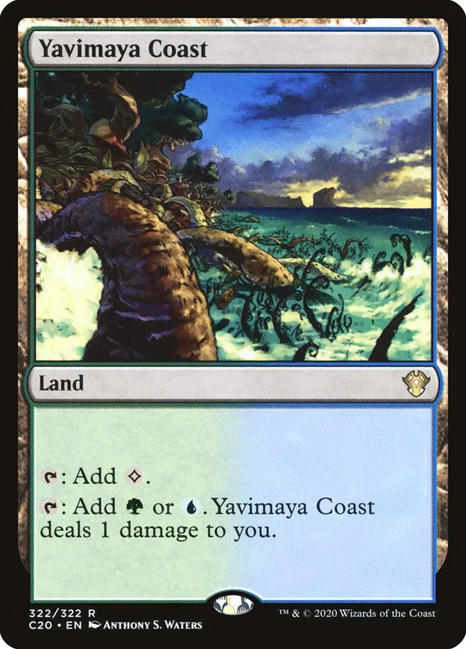 2020 Commander 2020 Yavimaya Coast rare #322 unlisted card image